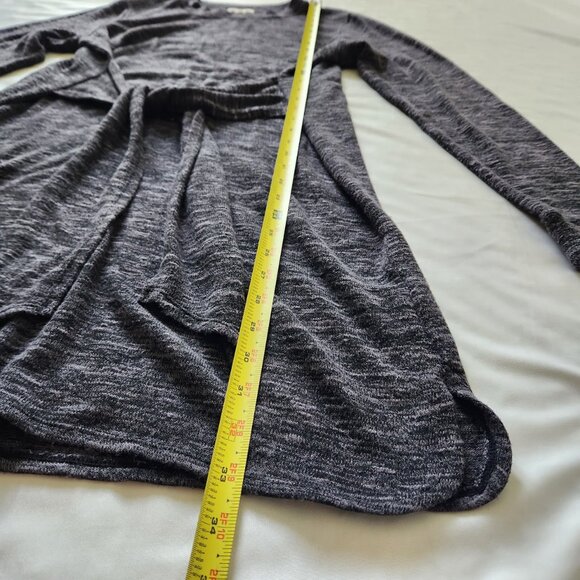 Max Studio Size L Heather Gray Sweater Dress - Tie Front Waist - Picture 5 of 6